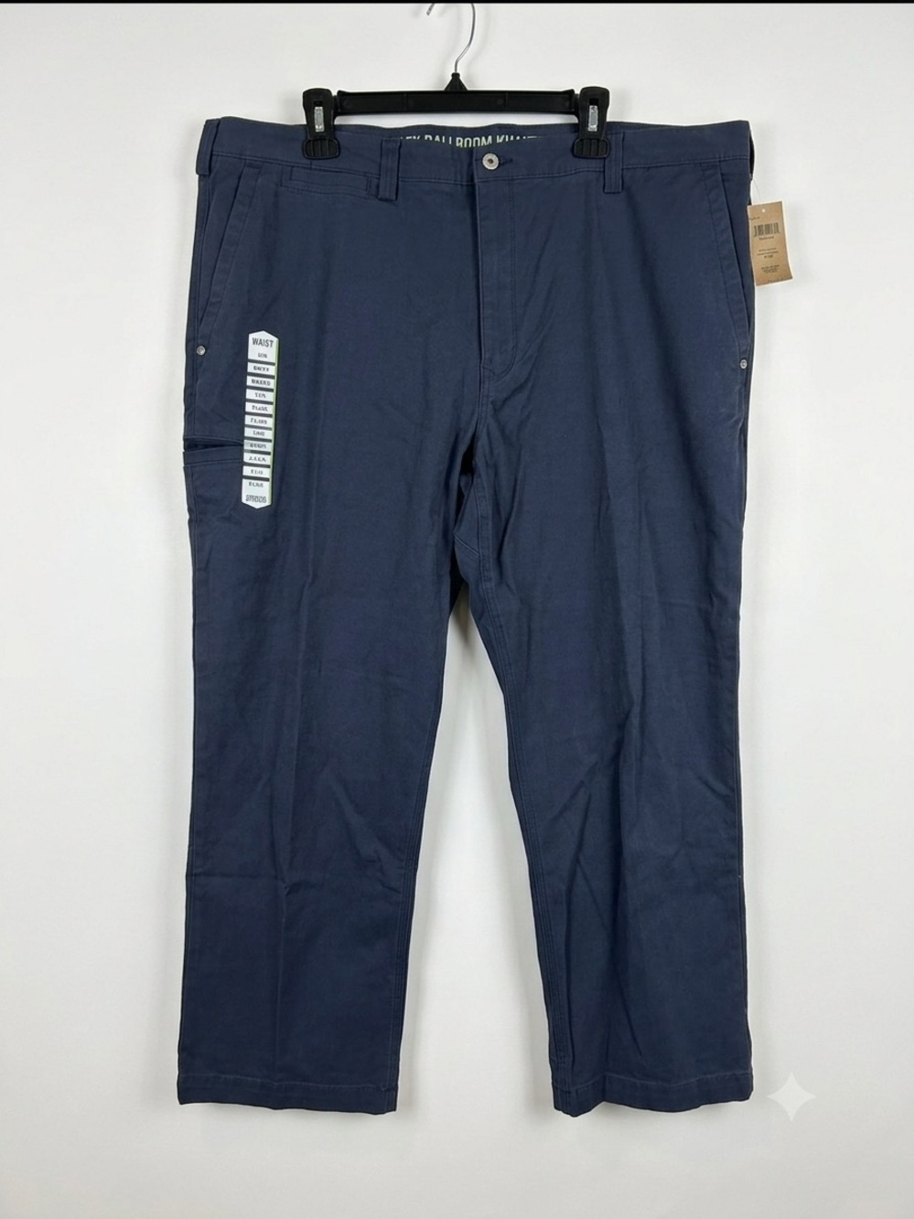 Duluth Trading Co Ballroom Relaxed Fit Khaki Pants Blue Mens 42x28 NWT